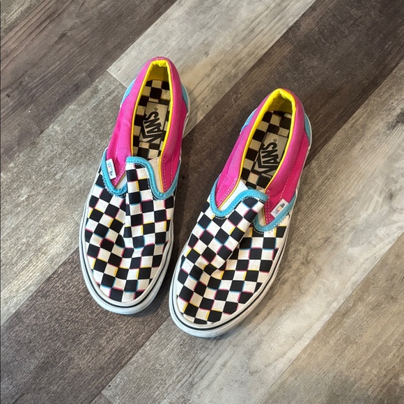 Vans Classic Slip‑On 'Crazy Checkered' VN0A4U380AO Unisex women size 9 - Picture 2 of 4